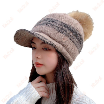 beanie hat womens rabbit hair material
